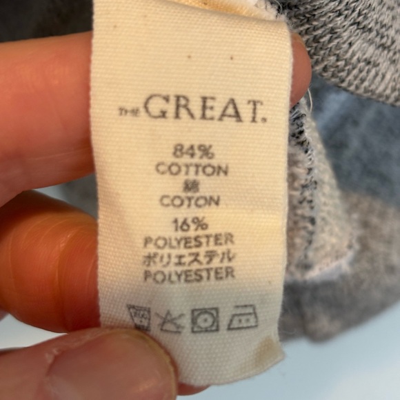 THE GREAT Teammate Light Gray Knit Crewneck 2/Medium - Picture 4 of 4